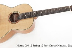 House 000 12 String 12 Fret Guitar Natural, 2023 Full Front View
