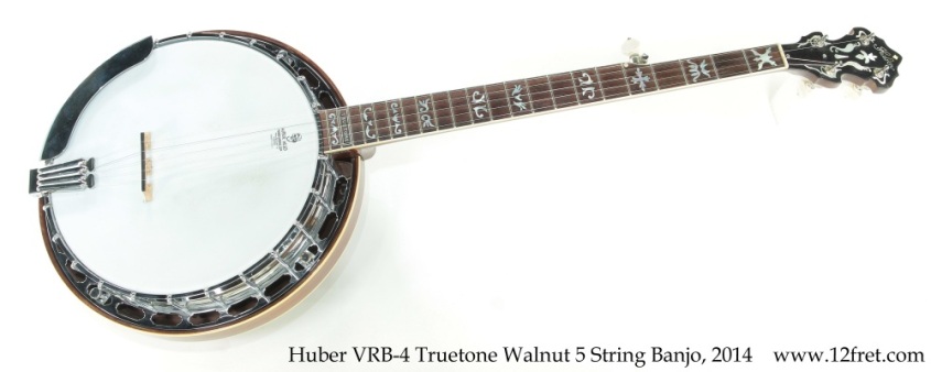 Huber VRB4 Truetone Walnut 5 String Banjo, 2014 Full Front View