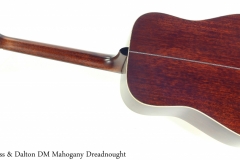 Huss & Dalton DM Mahogany Dreadnought Full Rear View