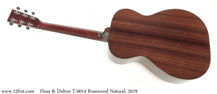 Huss & Dalton T-0014 Rosewood Natural, 2019 Full Rear View