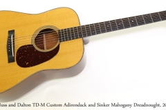 Huss and Dalton TD-M Custom Adirondack and Sinker Mahogany Dreadnought, 2014   Full Front View