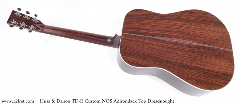 Huss & Dalton TDR Custom NOS Adirondack Dreadnought Full Rear View