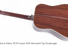 Huss & Dalton TDR Custom NOS Adirondack Dreadnought Full Rear View