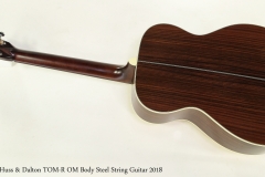 Huss & Dalton TOM-R OM Body Steel String Guitar 2018 Full Rear View