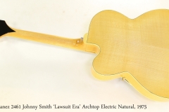Ibanez 2461 Johnny Smith 'Lawsuit Era' Archtop Electric Natural, 1975 Full Rear View