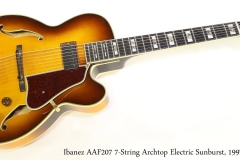 Ibanez AAF207 7-String Archtop Electric Sunburst, 1997   Full Front View