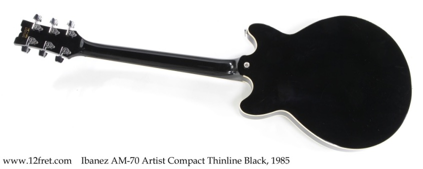 Ibanez AM-70 Artist Compact Thinline Black, 1985 Full Rear View