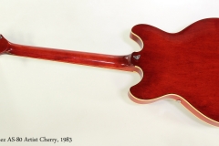 Ibanez AS-80 Artist Cherry, 1983  Full Rear View