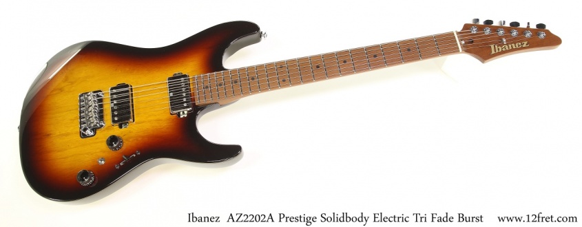 Ibanez  AZ2202A Prestige Solidbody Electric Tri Fade Burst Full Front View