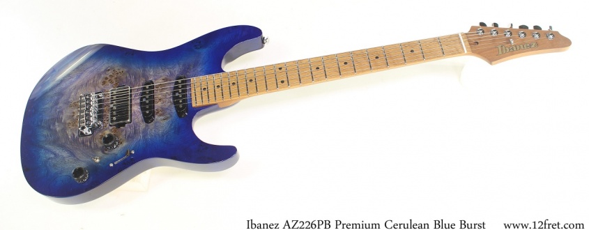 Ibanez AZ226PB Premium Cerulean Blue Burst Full Front View