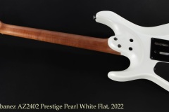 Ibanez AZ2402 Prestige Pearl White Flat, 2022 Full Rear View