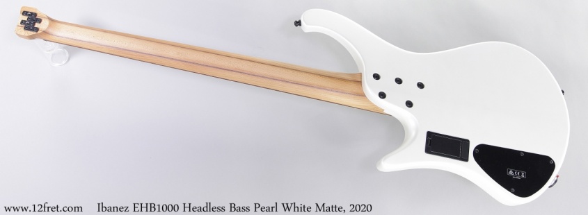 Ibanez EHB1000 Headless Bass Pearl White Matte, 2020 Full Rear View