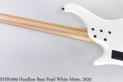 Ibanez EHB1000 Headless Bass Pearl White Matte, 2020 Full Rear View