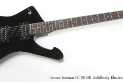 Ibanez Iceman IC-50 BK Solidbody Electric Black, 1981 Full Front View