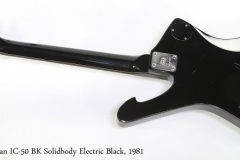 Ibanez Iceman IC-50 BK Solidbody Electric Black, 1981  Full Rear View