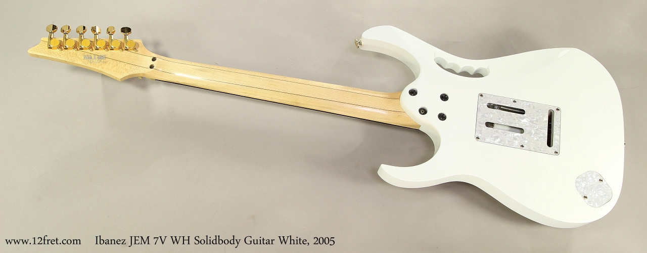 Ibanez JEM 7V WH Solidbody Guitar White, 2005 Full Rear View