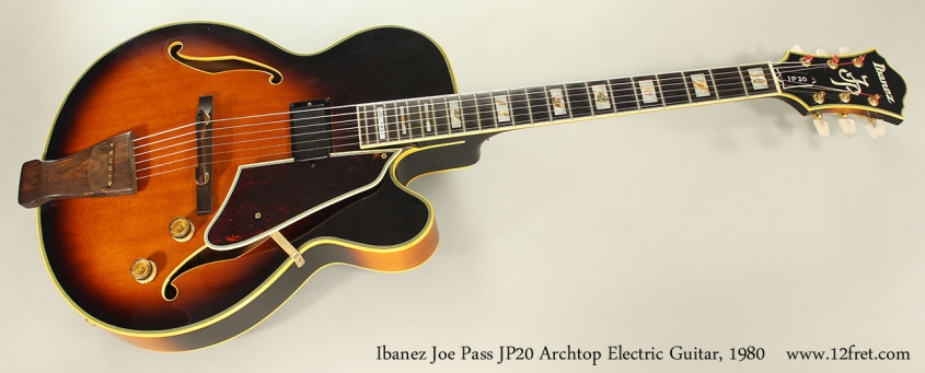 Ibanez Joe Pass JP20 Archtop Electric Guitar, 1980 Full Front View