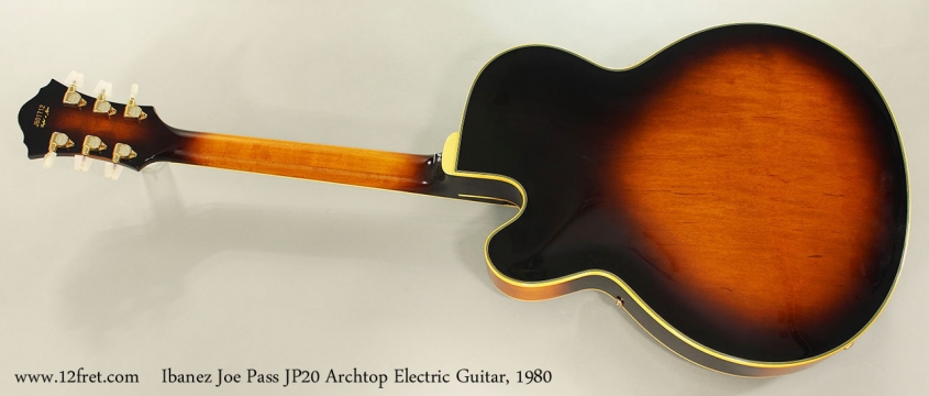 Ibanez Joe Pass JP20 Archtop Electric Guitar, 1980 Full Rear View