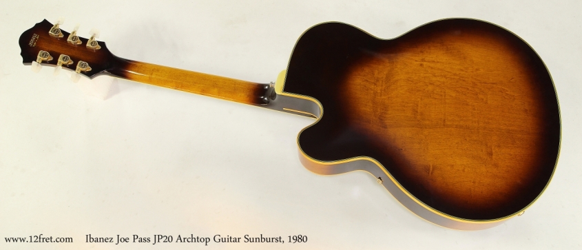 Ibanez Joe Pass JP20 Archtop Guitar Sunburst, 1980  Full Rear View