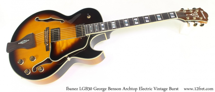 Ibanez LGB30 George Benson Archtop Electric Vintage Yellow Burst Full Front View
