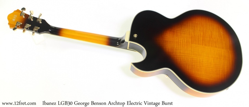 Ibanez LGB30 George Benson Archtop Electric Vintage Yellow Burst Full Rear View