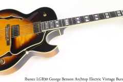Ibanez LGB30 George Benson Archtop Electric Vintage Yellow Burst Full Front View