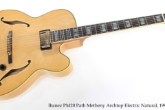 Ibanez PM20 Path Metheny Archtop Electric Natural, 1997 Full Front View