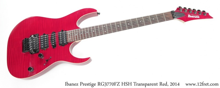 Ibanez Prestige RG3770FZ HSH Transparent Red, 2014 Full Front View