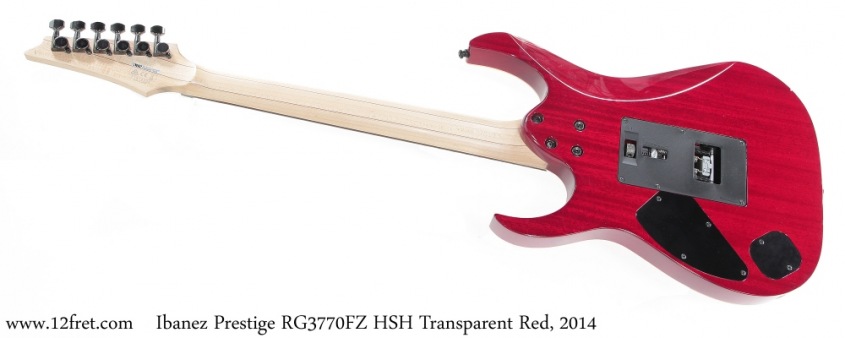 Ibanez Prestige RG3770FZ HSH Transparent Red, 2014 Full Rear View