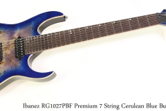 Ibanez RG1027PBF Premium 7 String Cerulean Blue Burst Full Front View