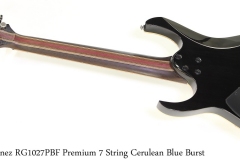 Ibanez RG1027PBF Premium 7 String Cerulean Blue Burst Full Rear View