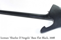 Ibanez SDB1 Iceman 'Sharlee D'Angelo' Bass Flat Black, 2008 Full Rear View
