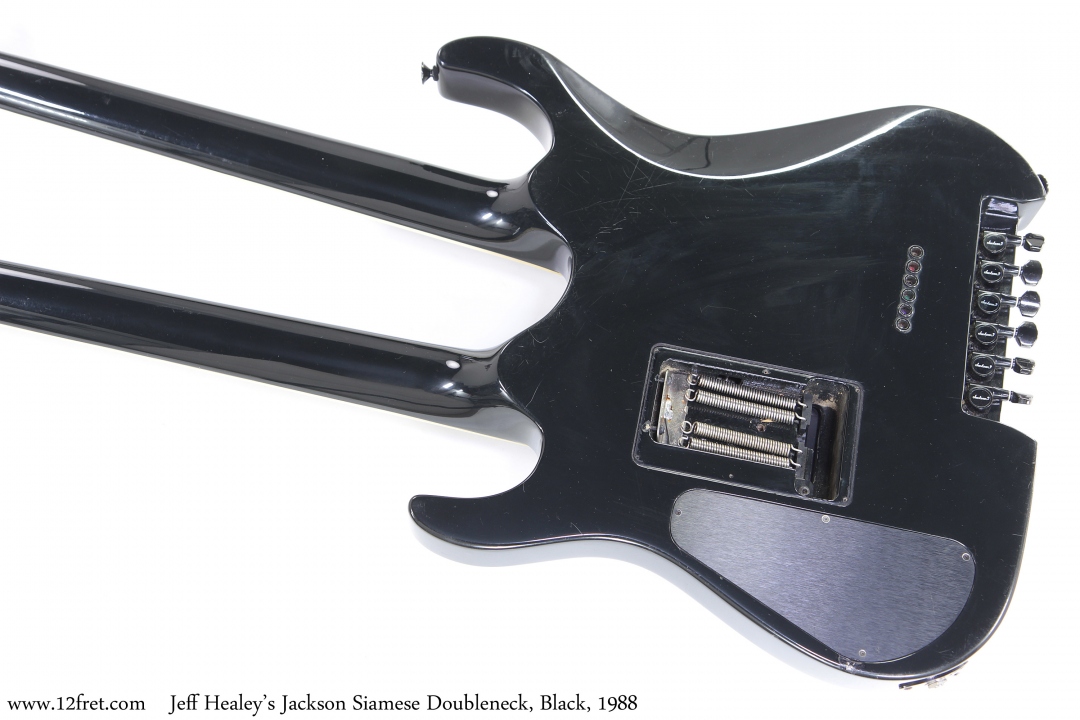 Jeff Healey’s Jackson Siamese Doubleneck, Black, 1988 Back View