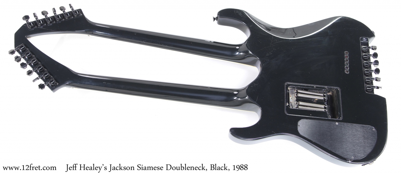 Jeff Healey’s Jackson Siamese Doubleneck, Black, 1988 Full Rear View