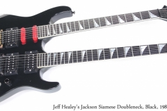 Jeff Healey’s Jackson Siamese Doubleneck, Black, 1988 Full Front View