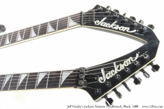 Jeff Healey’s Jackson Siamese Doubleneck, Black, 1988 Head Front View