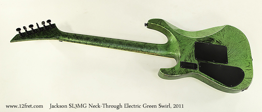 Jackson SL3MG Neck-Through Electric Green Swirl, 2011 Full Rear View