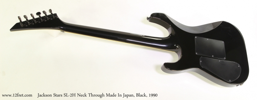 Jackson Stars SL-2H Neck Through Made In Japan, Black, 1990  Full Rear View