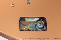 Jerry Jones Neptune 12-String Copper, 2007 Serial Number View