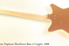 Jerry Jones Neptune Shorthorn Bass 4 Copper, 2006 Full Rear View