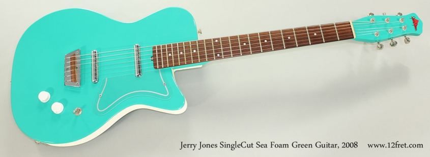 Jerry Jones SingleCut Sea Foam Green Guitar, 2008 Full Front View