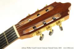 Johnny Walker Grand Concert Cutaway Classical Guitar, 2010 Head Front View