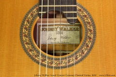 Johnny Walker Grand Concert Cutaway Classical Guitar, 2010 Label View