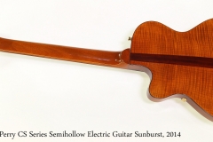 Jon Perry CS Series Semihollow Electric Guitar Sunburst, 2014   Full Rear View