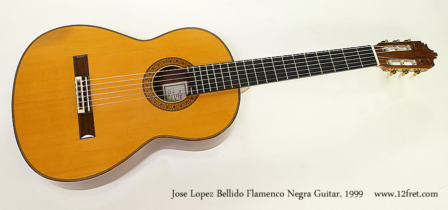 Jose Lopez Bellido Flamenco Negra Guitar, 1999 Full Front View