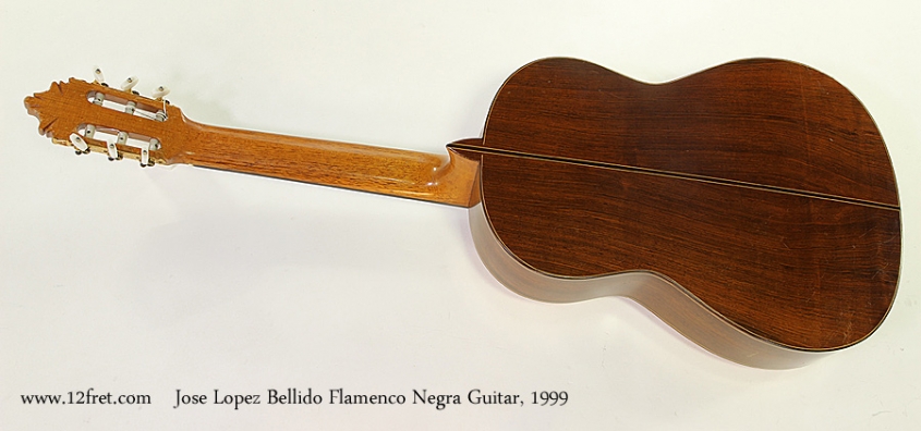 Jose Lopez Bellido Flamenco Negra Guitar, 1999 Full Rear View