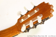 Jose Romero Flamenco Blanca Guitar, 1995 Head Rear View