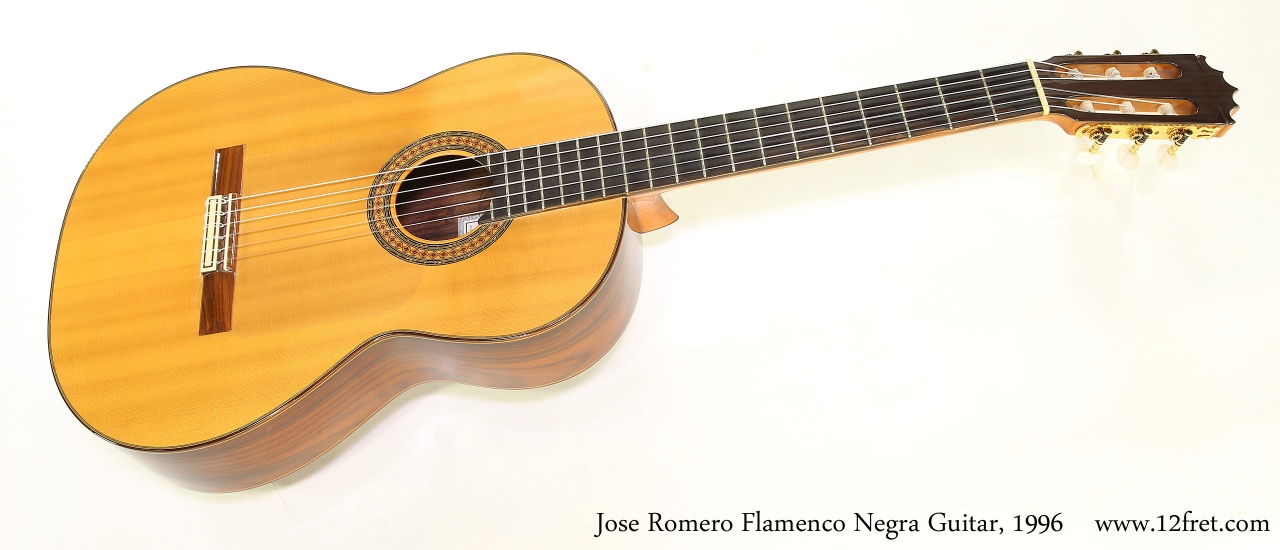 Jose Romero Flamenco Negra Guitar, 1996 Full Front View