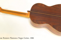 Jose Romero Flamenco Negra Guitar, 1996 Full Rear View