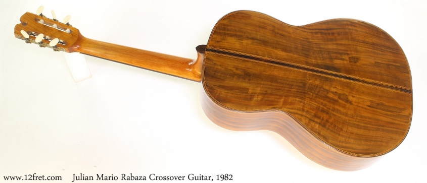 Julian Mario Rabaza Crossover Guitar, 1982 Full Rear View